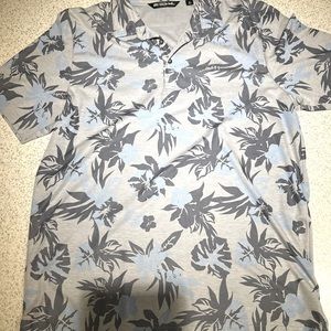 Travis Mathew tropical floral print golf polo